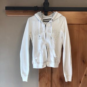 Abercrombie white hoodie size medium